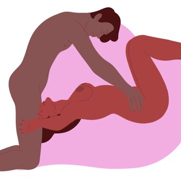 woman giving a blow job from upside down