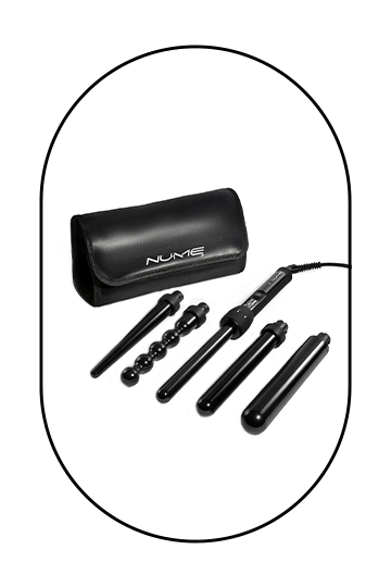 Lustrum 5-in-1 Tourmaline Ceramic Curling Wand Set